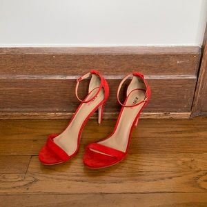 Red Strappy Heels